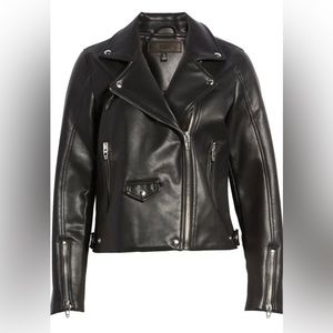 Faux Leather Moto Jacket